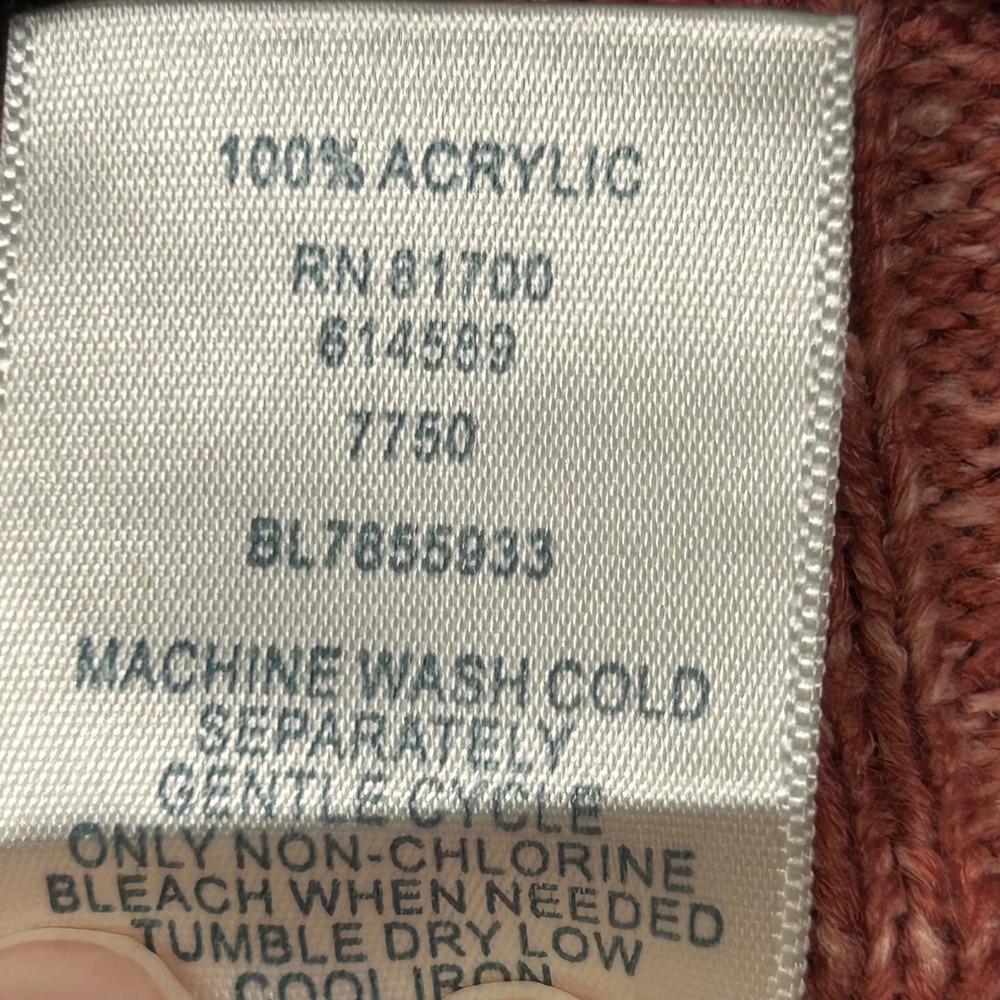 Blair Sweater Vest Womens XLarge Red Marled Full Zip Mock Neck Acrylic Knit - Picture 6 of 10